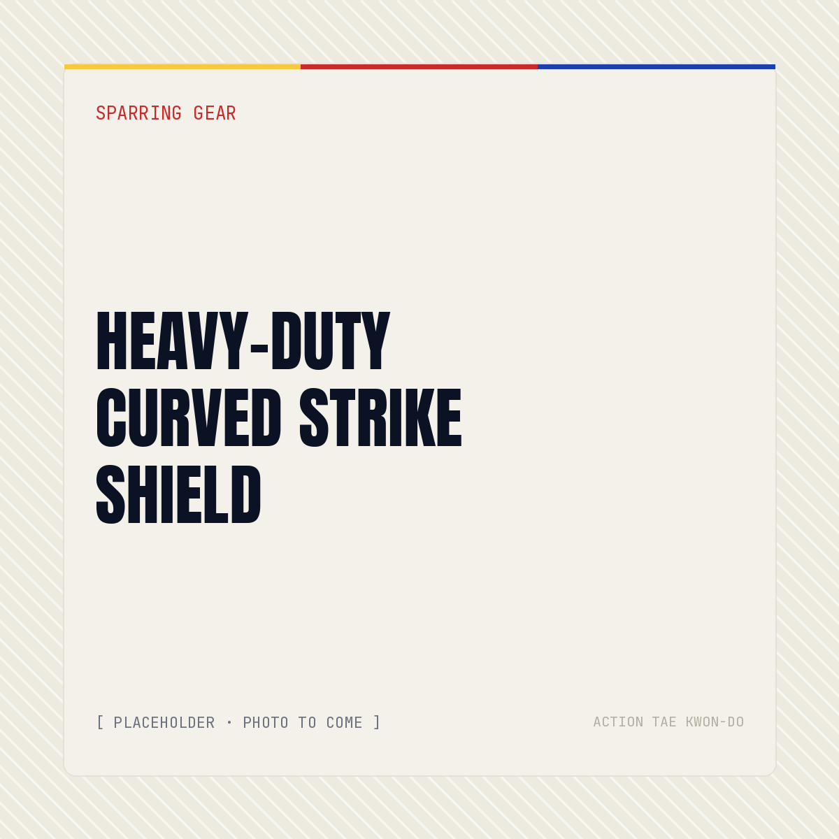 Heavy-duty curved strike shield for Tae Kwon-Do kicking drills